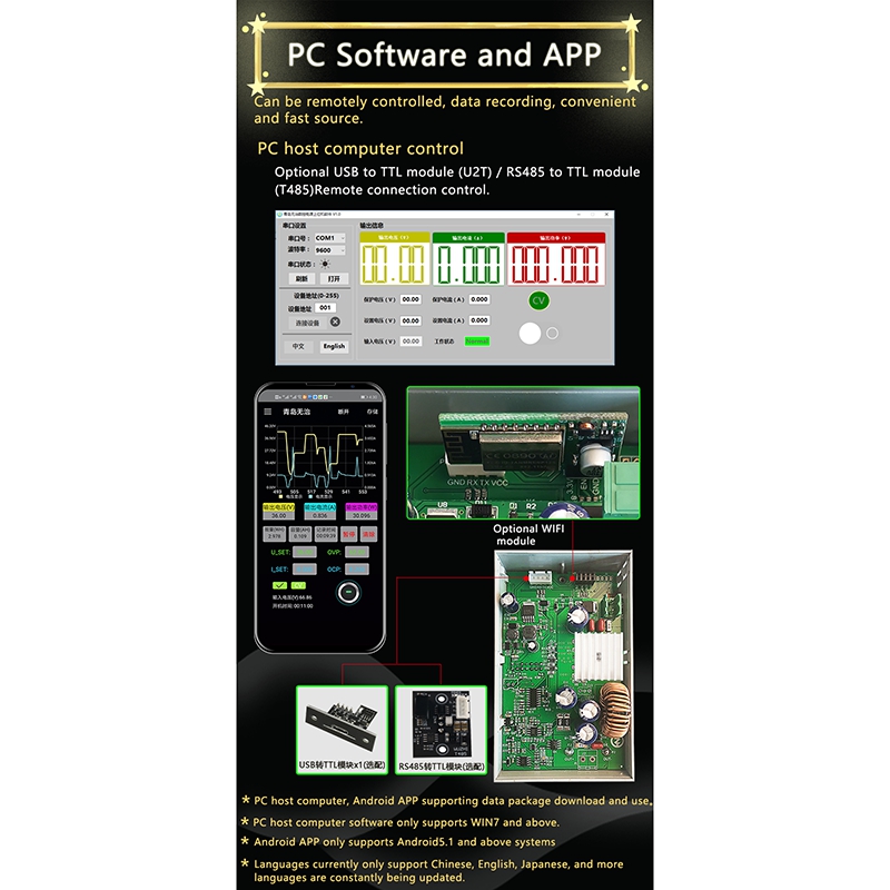 Dc Power Supply Variable - 安定した性能-WZ5005電源モジュール調整可能な安定化実験室用可変電源通信装置