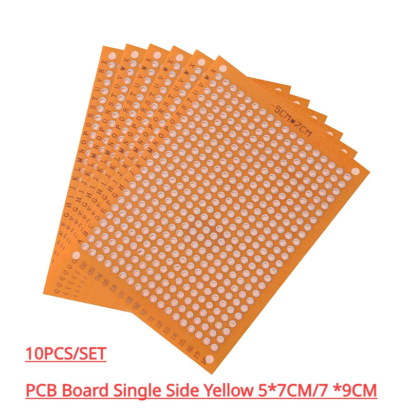 Pcb Etching Kit - 10 個 PCB ユニバーサルボード片面黄色 5*7 センチメートル、7