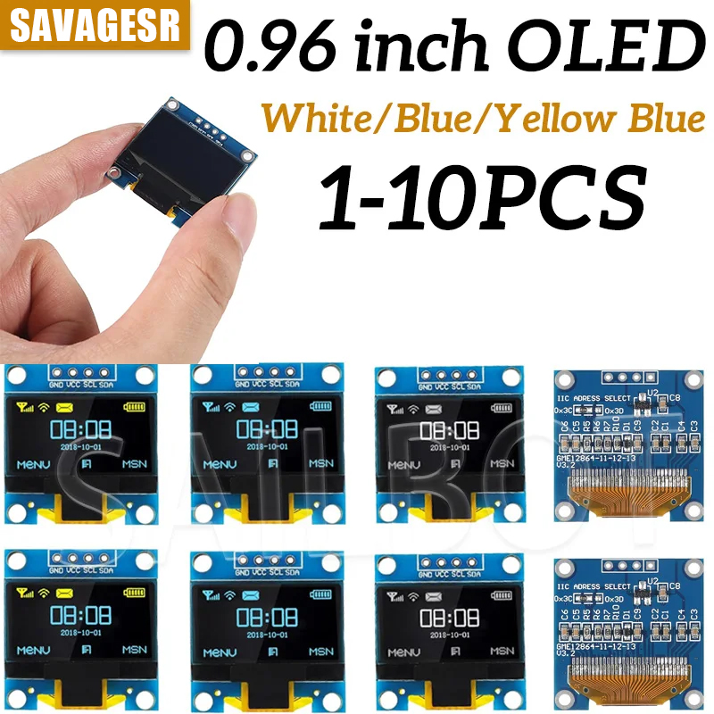 I2C Lcd Display - 1-10 個 0.96 インチ OLED ディスプレイモジュール
