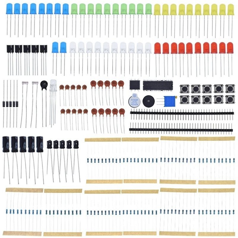 Diy Electronics Raspberry Pi - 2026年新発売 Arduino UNO用 Raspberry Pi対応 DIY電子部品基本スターターキット（LED、ブザー、コンデンサー付き）