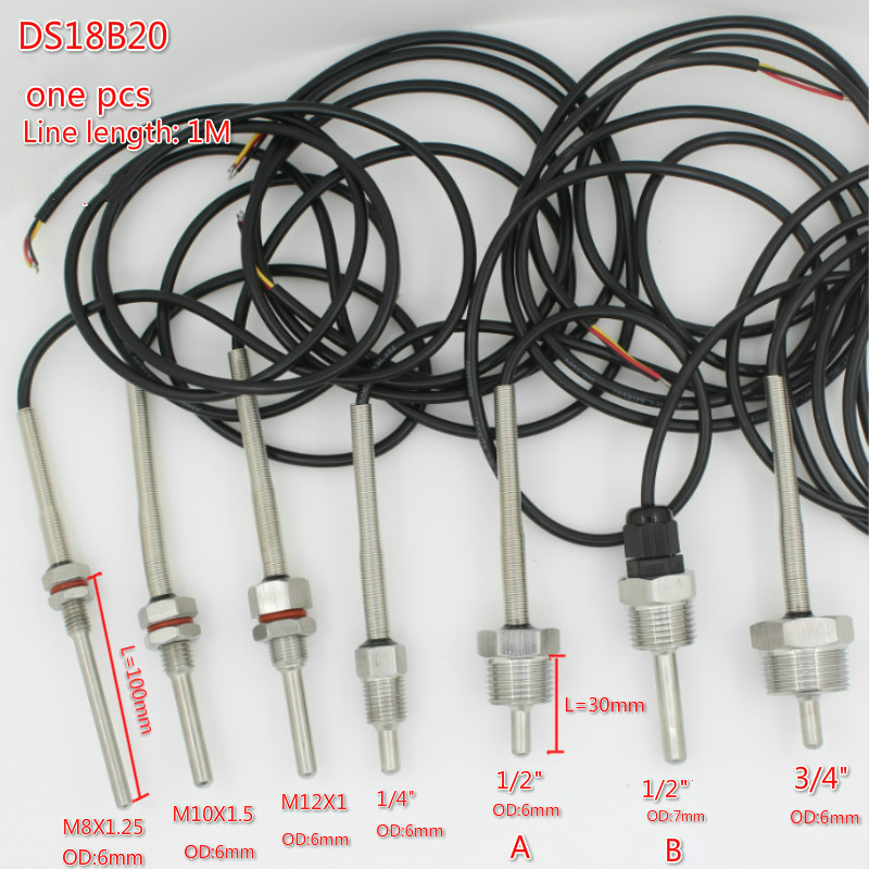 Ds18B20 Temperature Sensor - DS18B20 デジタル温度センサー G1/2 