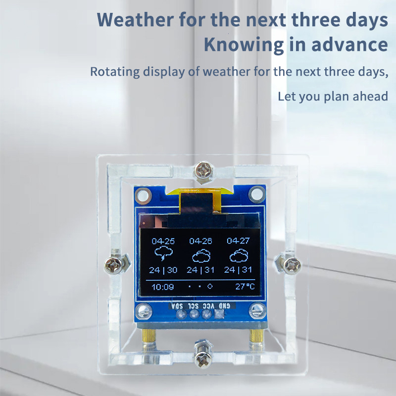 ESP8266 ミニ天気時計キット DIY はんだ付けプロジ - Diy Electronics Soldering Kit のレビューと価格