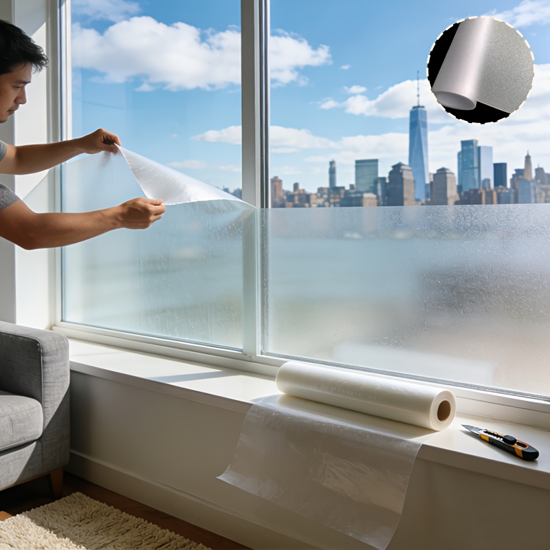 マットな質感のプライバシーウィンドウフィルム、静電気で貼り付 - Diy Electronics Components のレビューと価格