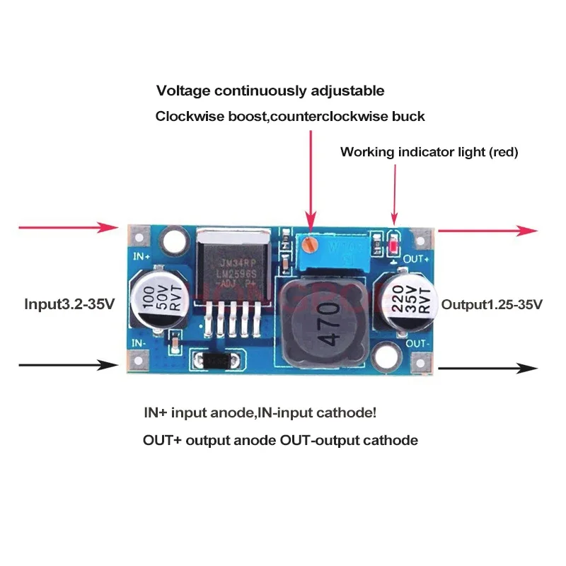 LM2596S-ADJ 3-40V DC-DC 調整可能な降 - Dc Power Supply Variable のレビューと価格