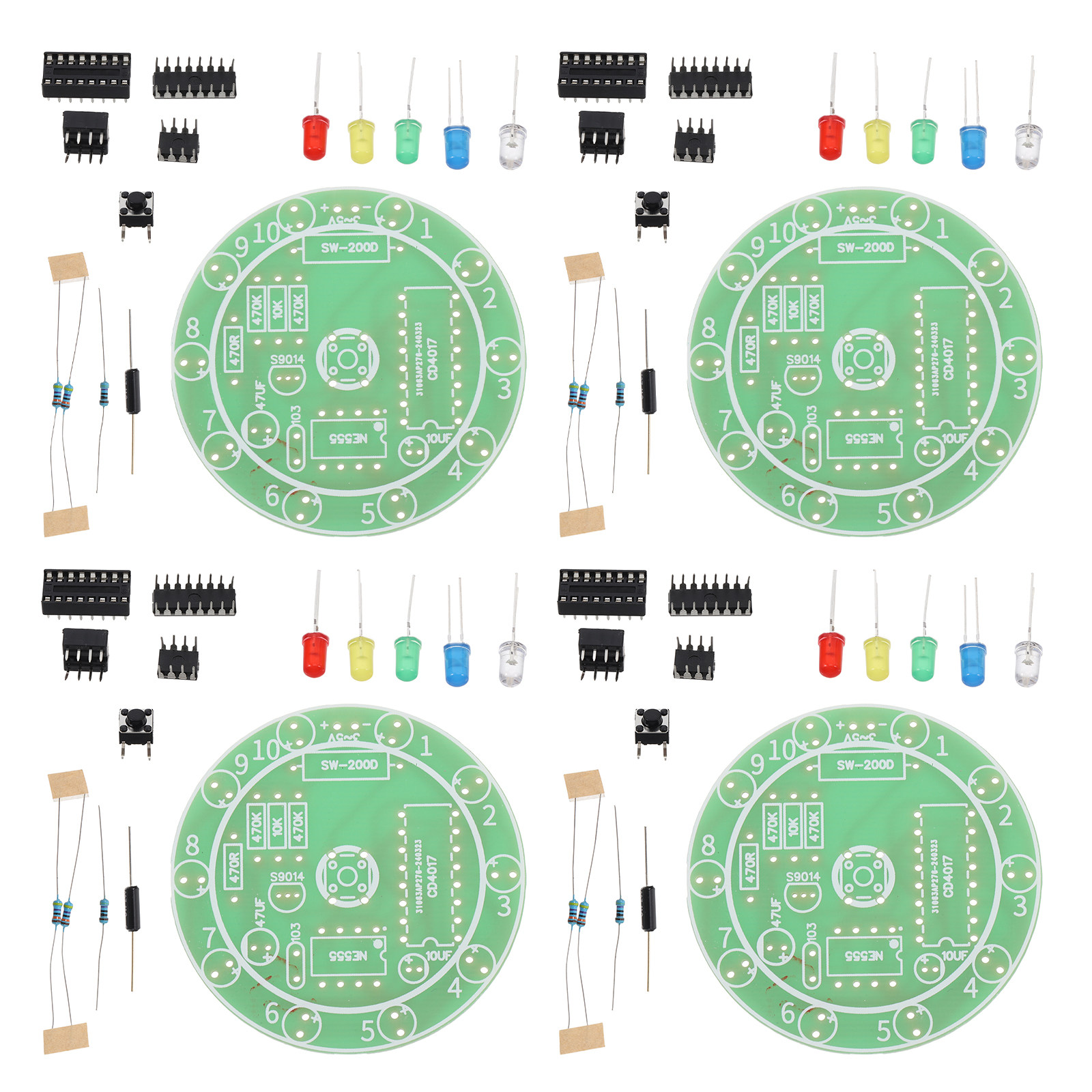 電子工作用はんだ付け練習キット 4セット。初心者向けのDIY - Diy Electronics Kits For Beginners のレビューと価格