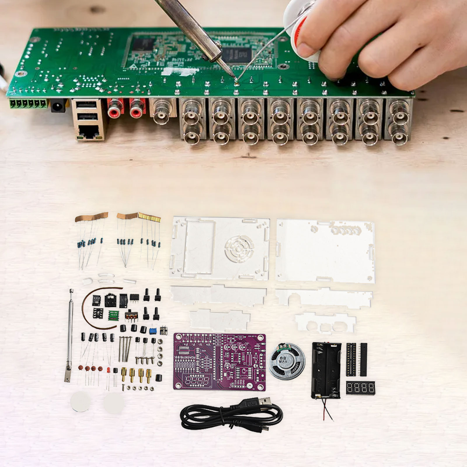 FMラジオDIYはんだ付けキットHU-017A RDA580 - Diy Electronics Kits For Beginners のレビューと価格