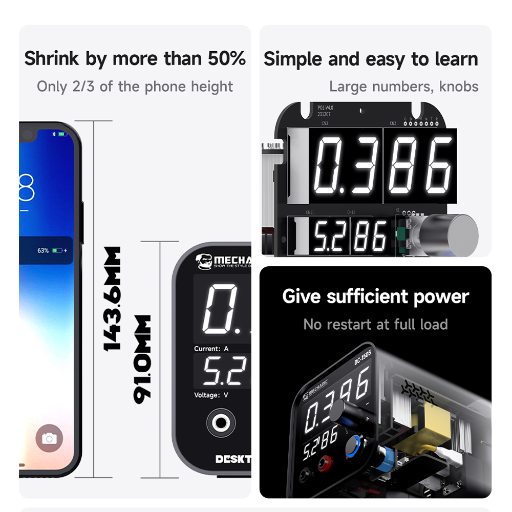 MECHANIC DC-1505 デスクトップ型 可変電源  - Dc Power Supply Variable のレビューと価格