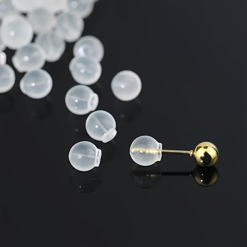 100個入り ソフト透明シリコン製イヤリングバック、破損防止 - Diy Electronics Components のレビューと価格