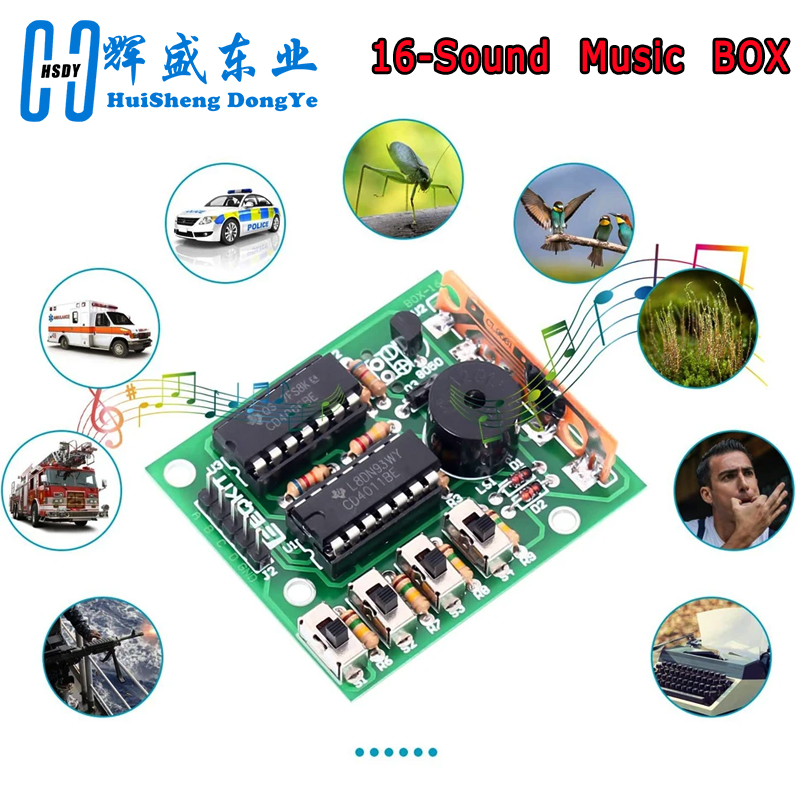 16 音楽サウンドボックス BOX-16 ボード 16 トー - Pcb Etching Kit のレビューと価格