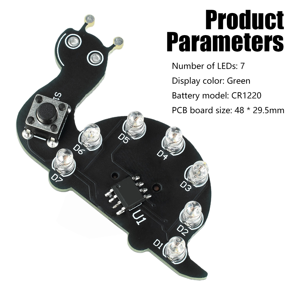 カタツムリ型LEDフローライトはんだ付け練習用PCB - 電 - Diy Electronics Kits For Beginners のレビューと価格