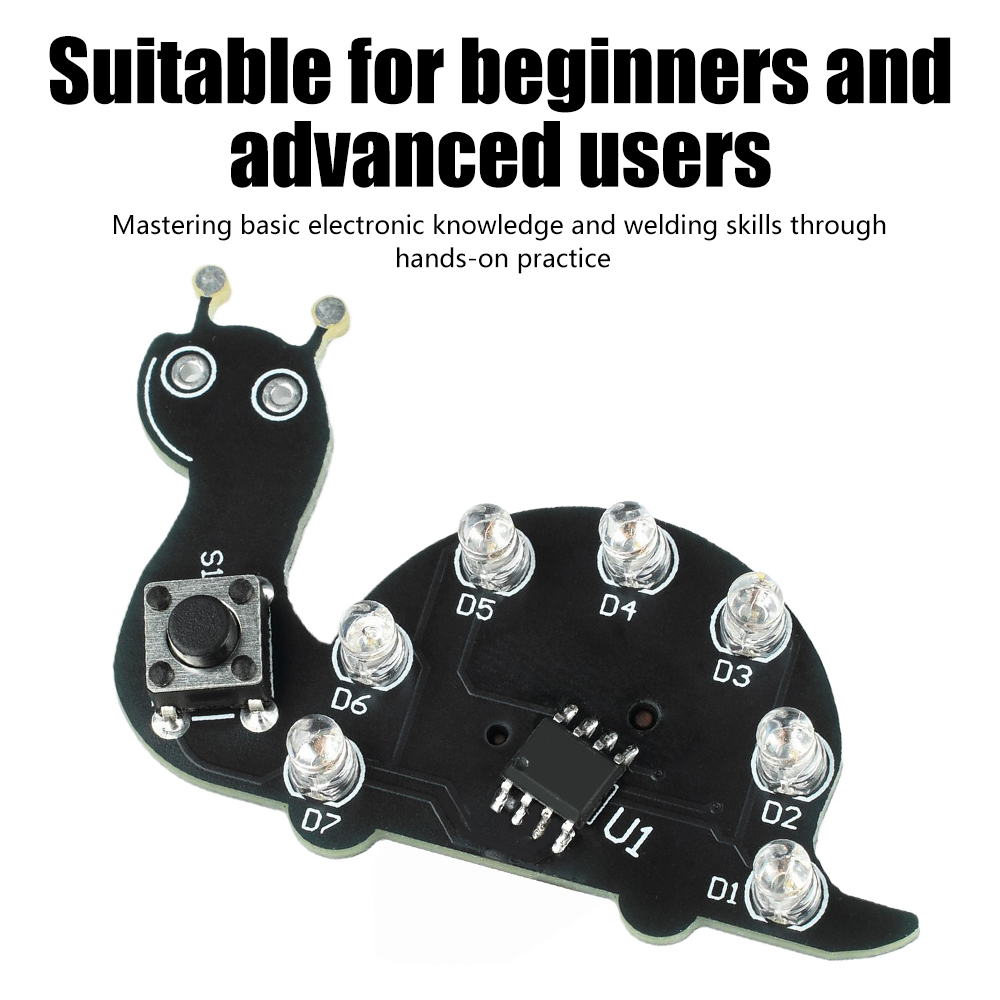 カタツムリ型LEDフローライトはんだ付け練習用PCB - 電 - Diy Electronics Kits For Beginners のレビューと価格