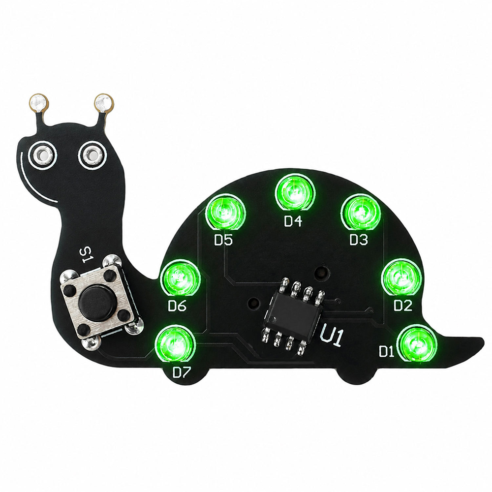カタツムリ型LEDフローライトはんだ付け練習用PCB - 電 - Diy Electronics Kits For Beginners のレビューと価格