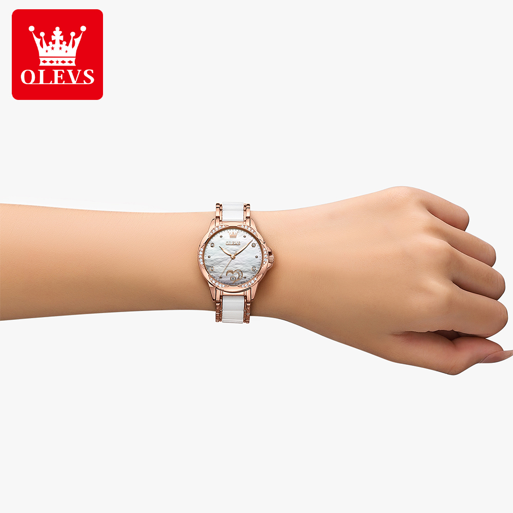 OLEVS 6631 自動機械式女性用腕時計ファッションラブ - Push Button Tactile のレビューと価格