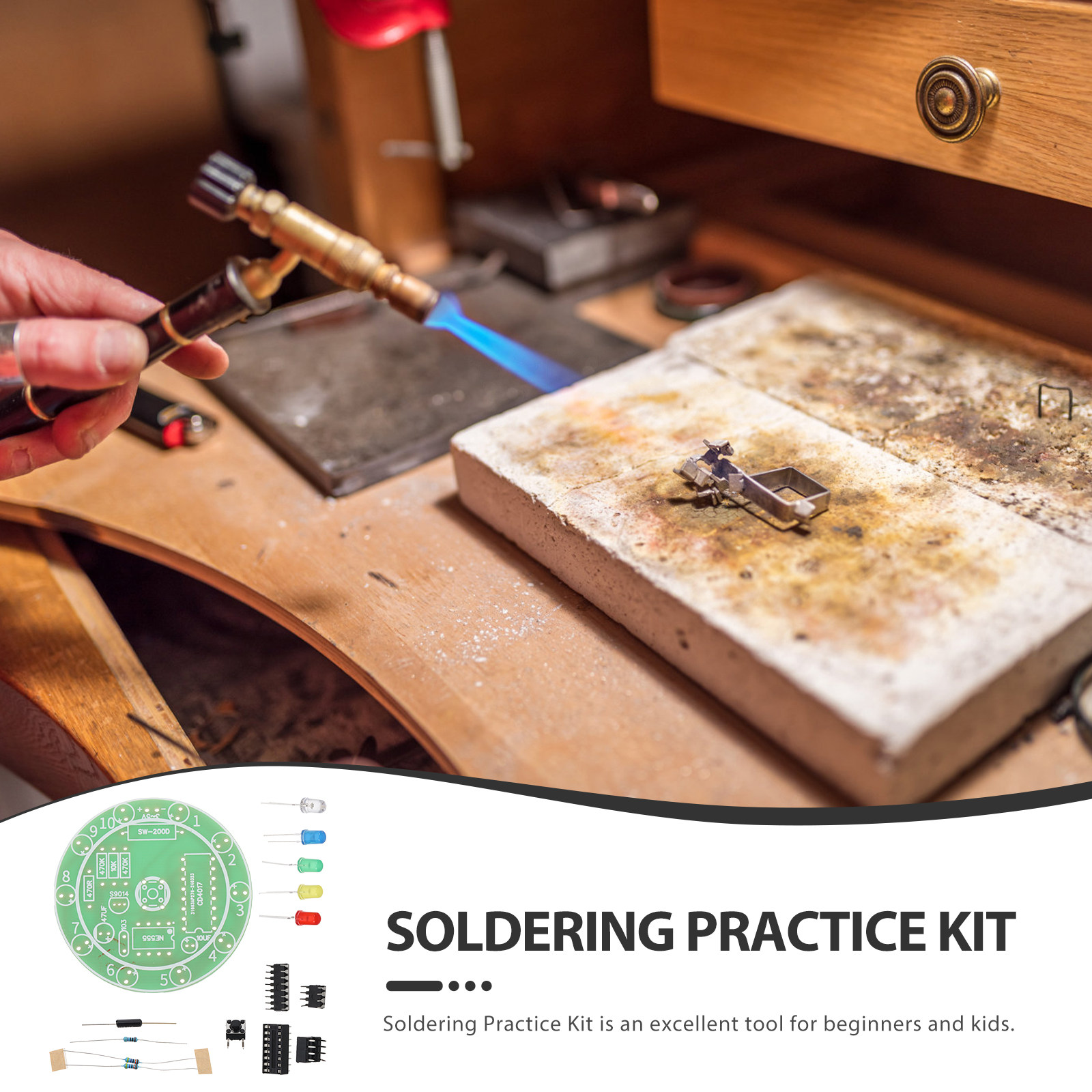 初心者向けのはんだ付け練習キット。電子工作のはんだ付けトレー - Diy Electronics Kits For Beginners のレビューと価格