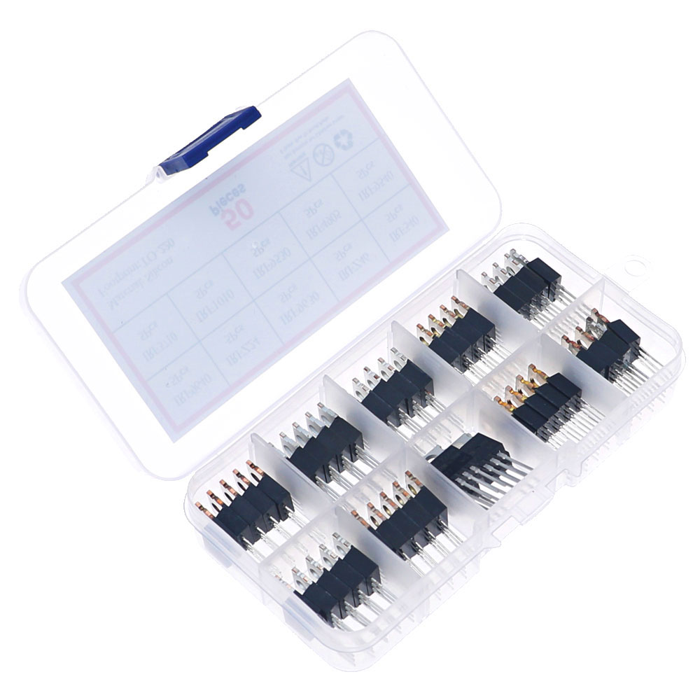 50個10値mosfetトランジスタキットボックスIRF96 - Mosfet Transistor Set のレビューと価格