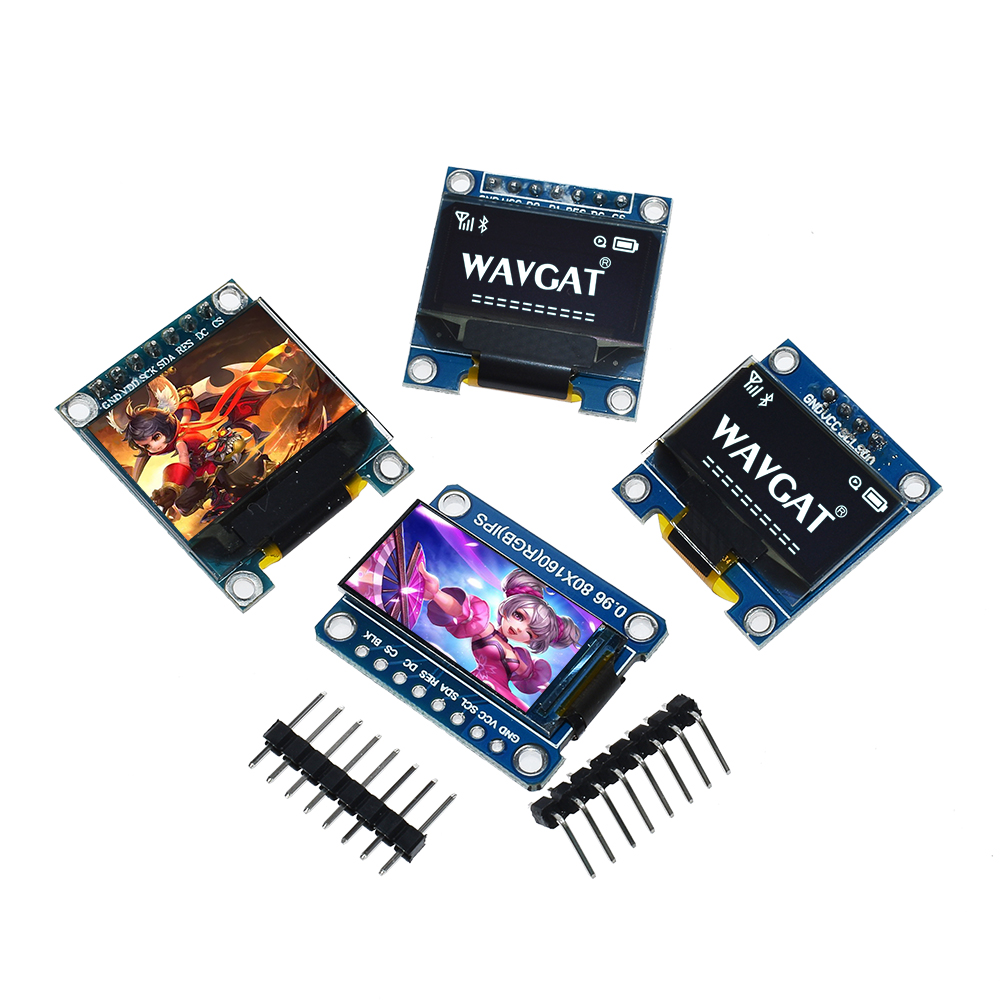 白黄青カラー 4ピン 7ピン 128x64 OLED LCD - I2C Lcd Display のレビューと価格