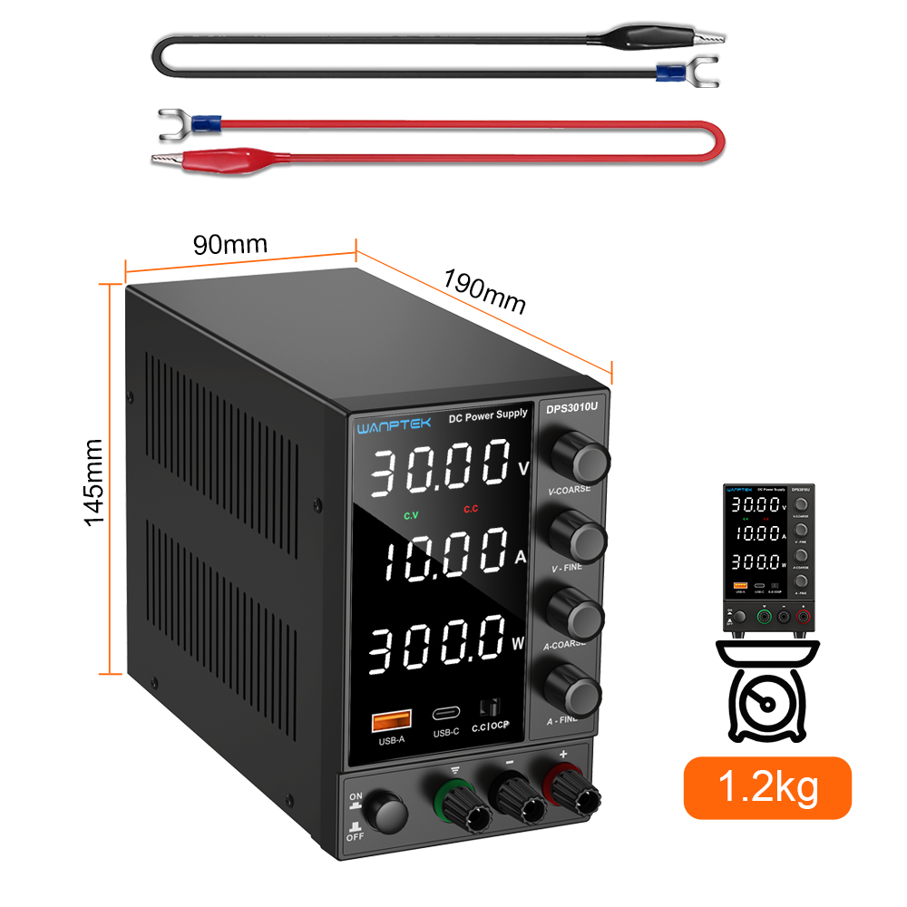 Wanptek 30V 5A 10A DC電源調整可能デジタ - Dc Power Supply Variable のレビューと価格