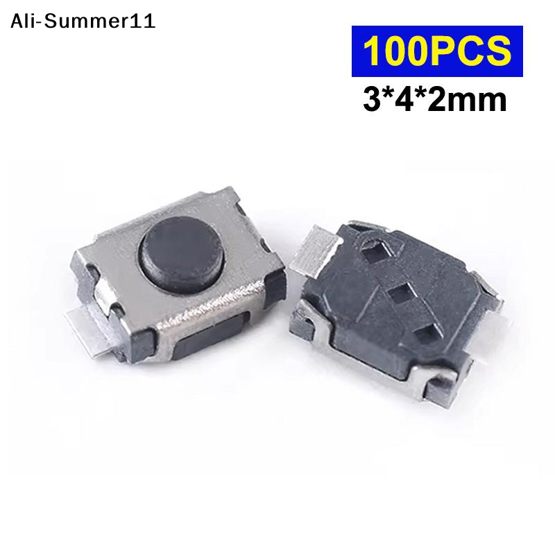 【Mm】100個 3*4*2MM マイクロスイッチボタン C - Push Button Tactile のレビューと価格