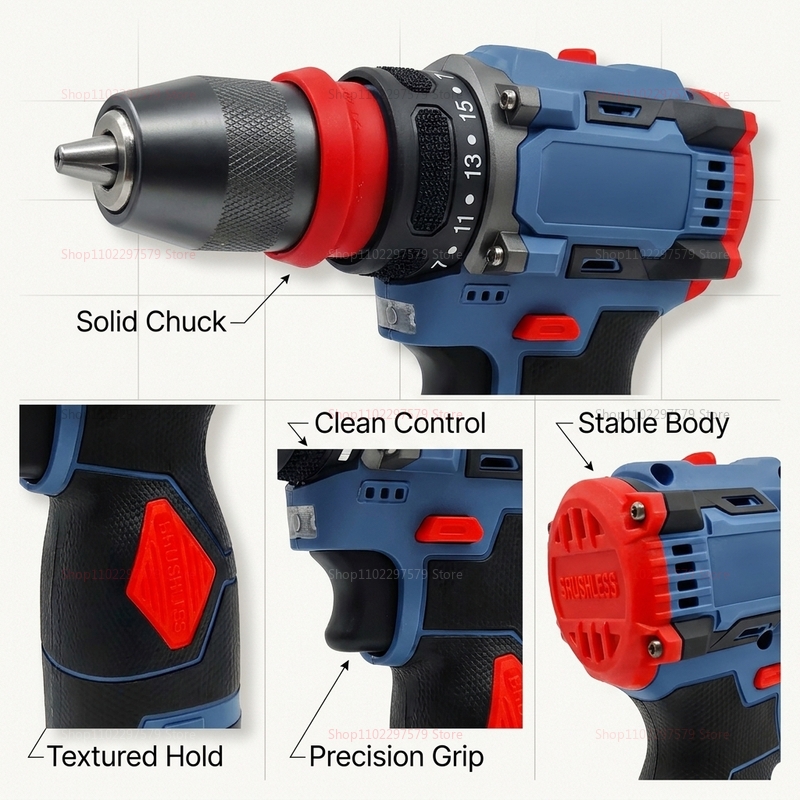 16.8V2 in 1 ブラシレスコードレス電動ドライバード - Diy Motorcycle Electronics のレビューと価格