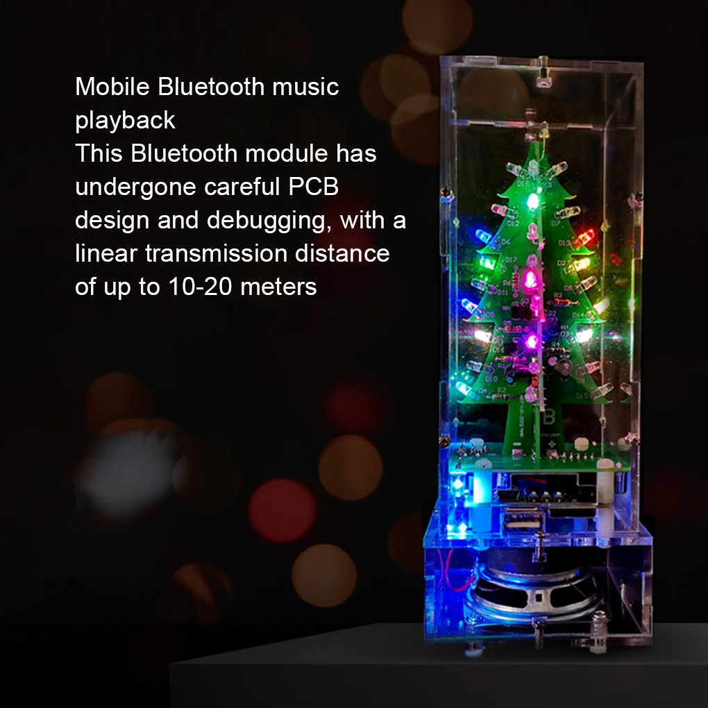 カラフルなLEDクリスマスツリー,DIY,3Dクリスマスツリ - Diy Electronics Soldering Kit のレビューと価格