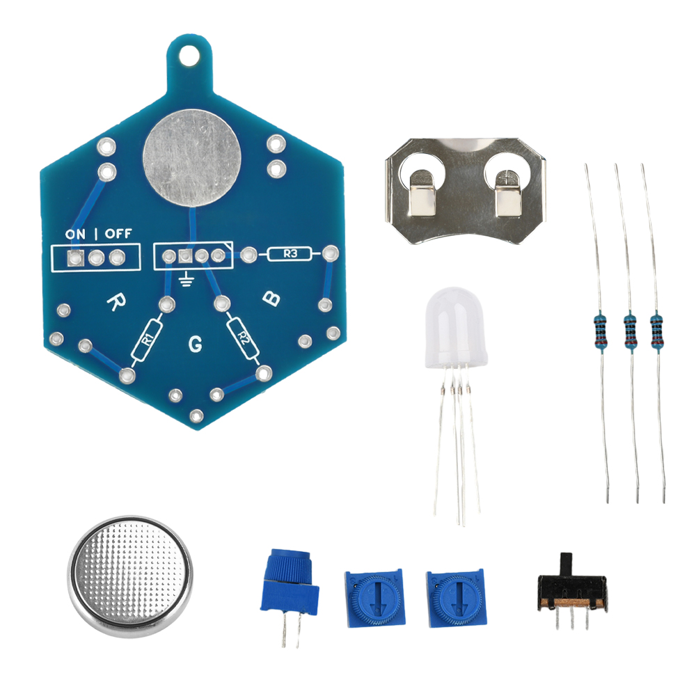 RGB LED ライト回路基板溶接練習 DIY 電子初心者学 - Diy Electronics Kits For Beginners のレビューと価格