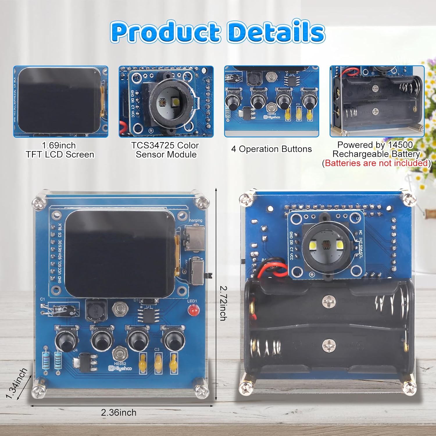 DIY 色認識はんだ付け練習キット TCS34725 センサ - Diy Electronics Learning Kit のレビューと価格